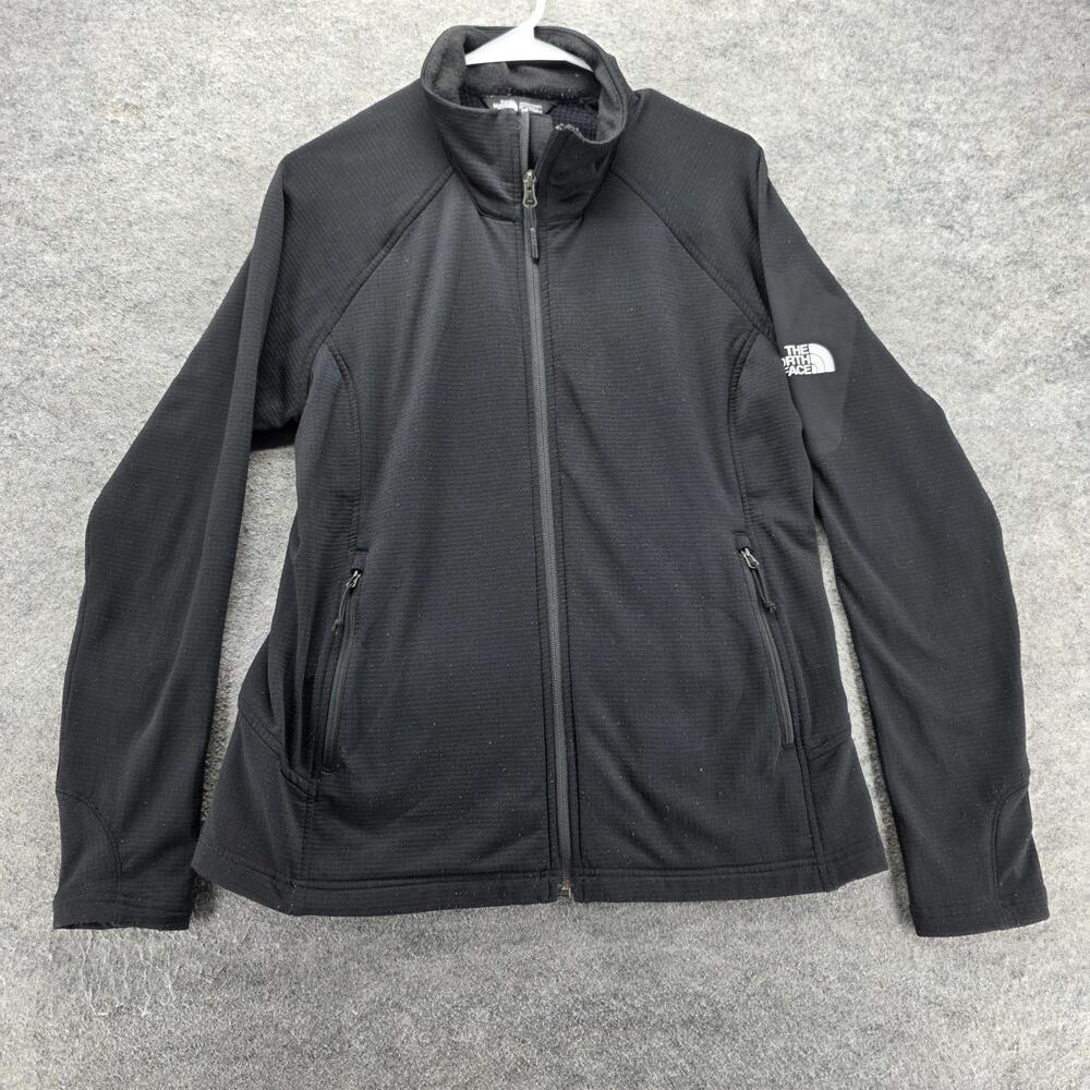 The North Face Jacket Womens L Black Fleece Full Zip Zipped Pockets Lined Hiking